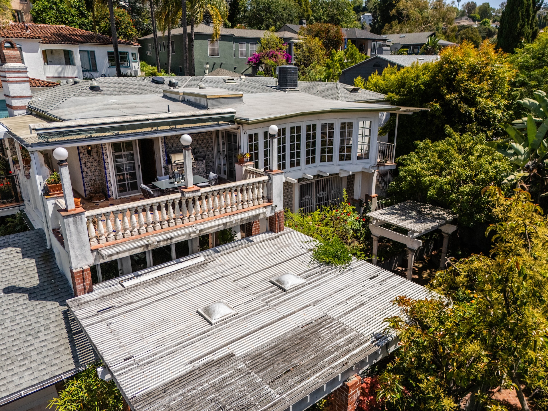 Property from the air, early afternoon